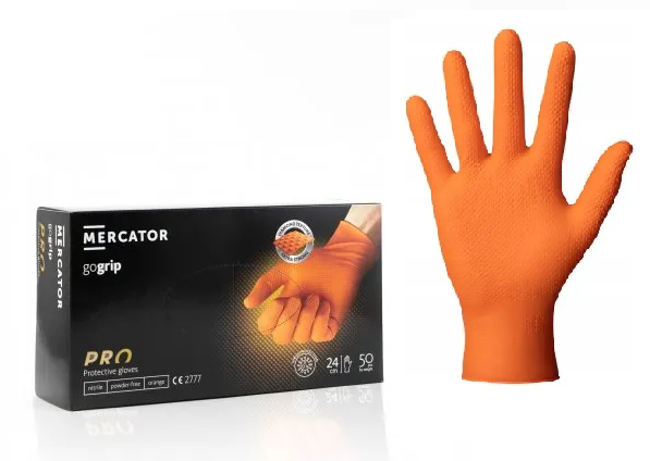 GoGrip Pro Orange 50 ks - Nitrilové pracovné rukavice